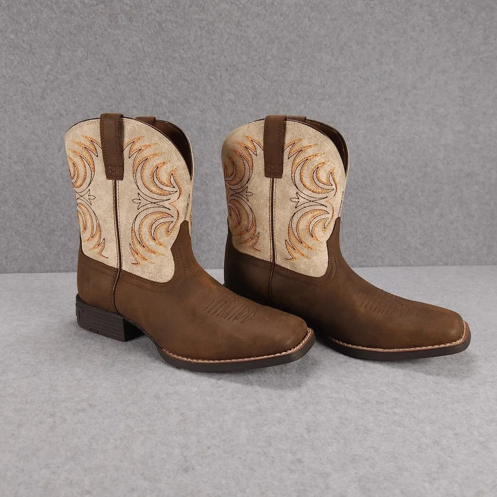 Ariat Youth Storm - Kids Size US 6 - Antique Brown Western Cowboy Boots 10038444